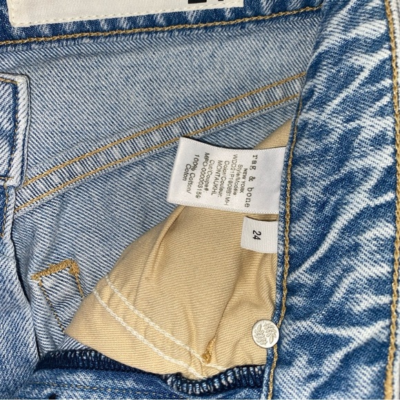 Rag & Bone Blue Denim Shorts MAYA WALKING SHORTS - Picture 6 of 9